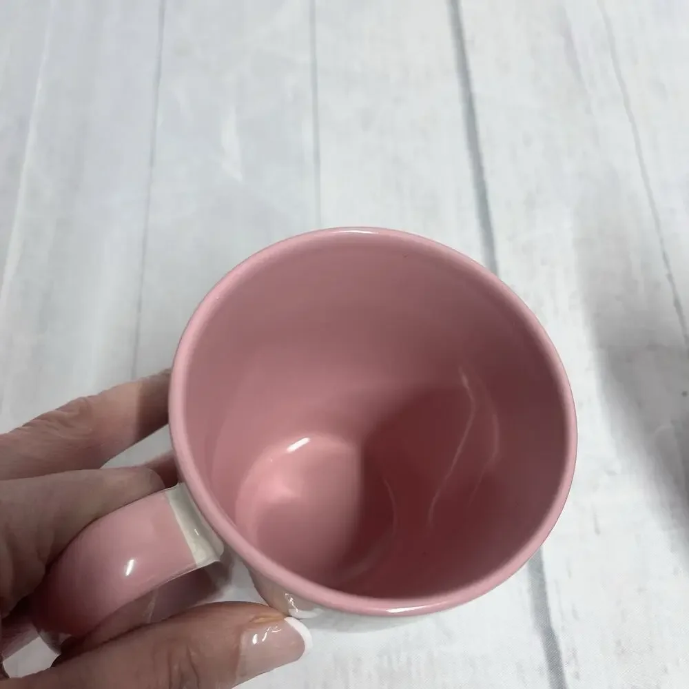Walt Disney World Marathon January 2010 Coffee Mug Mickey Mouse Pink White 4.75